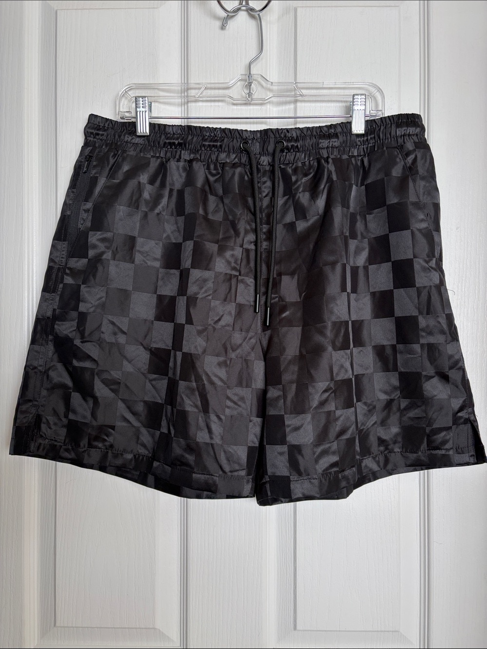 New with Tickets, Madison Article - Black Checkerboard Athletic Shorts